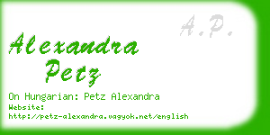 alexandra petz business card